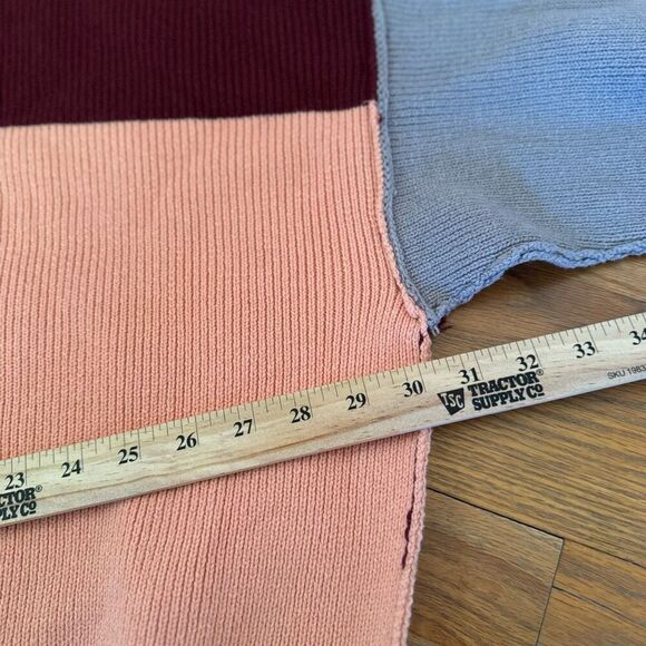 Free People Sweater Easy Street Colorblock Oversized Mock Neck Women Sz XS - Picture 8 of 12